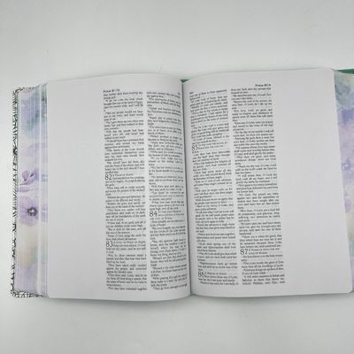 A5 Customized Custom Bible Printing 1C 2C Inside Color Holy Bible Book Printing